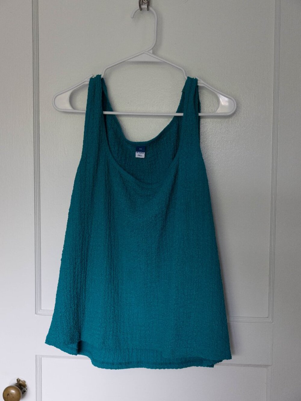 Old Navy Teal Textured Crinkle Tank Top 3X
